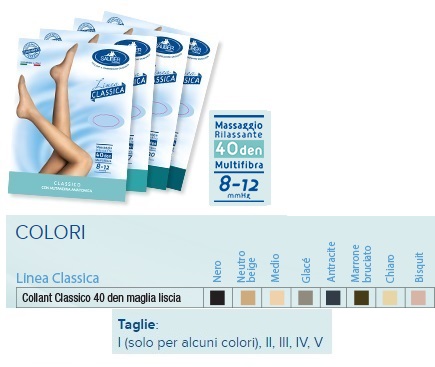 SAUBER COLLANT 40 DENARI MAGLIA LISCIA NERO 1 LINEA CLASSICA - maxifarmacia.it