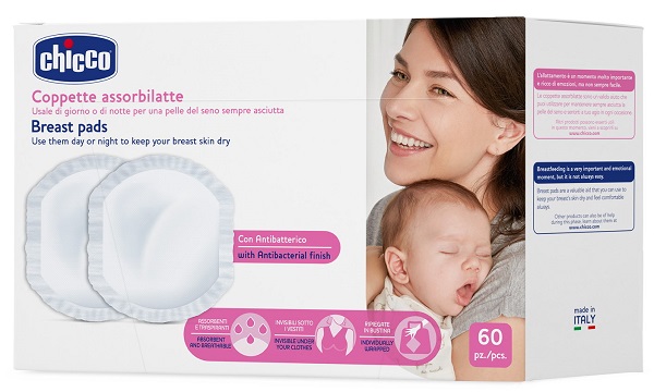 CHICCO COPPETTA ASSORBILATTE ANTIBATTERICA 60 PEZZI - maxifarmacia.it