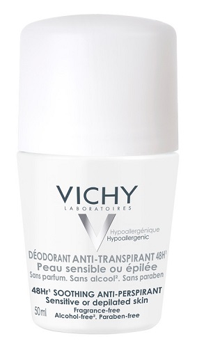 VICHY DEODORANTE ROLL-ON  PER PELLE SENSIBILE ANTI-TRASPIRANTE 48H 50 ML - maxifarmacia.it