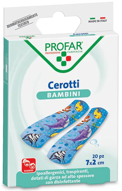 CEROTTO BAMBINI 7X2 CM 20 PEZZI PROFAR - maxifarmacia.it