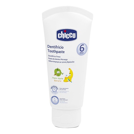 CHICCO DENTIFRICIO MELA BANANA 6 MESI + 50 ML - maxifarmacia.it