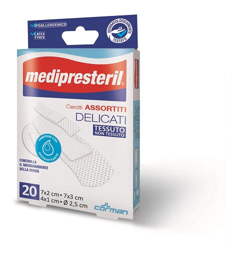 MEDIPRESTERIL 20 CEROTTI ASSORTITI DELICATI IN TNT - maxifarmacia.it
