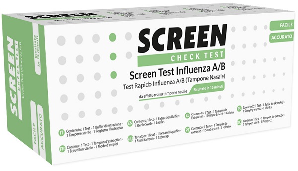 SCREEN TEST RAPIDO VIRUS INFLUENZA A/B TAMPONE NASALE/FARINGEO - maxifarmacia.it