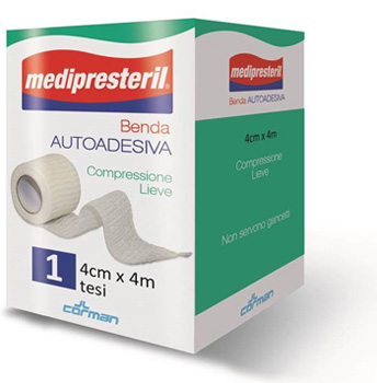 BENDA ADESIVA MEDIPRESTERIL 4X400CM - maxifarmacia.it
