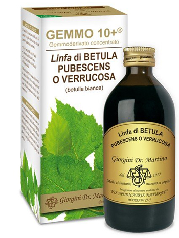 GEMMO 10+ BETULLA B LINFA 200 ML LIQUIDO ANALCOLICO - maxifarmacia.it