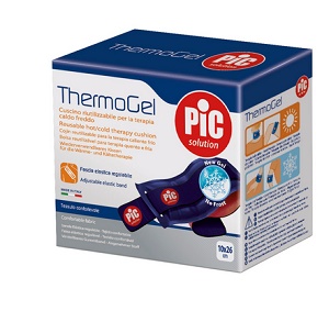 THERMOGEL CUSCINO TERAPIA CALDO FREDDO 10X26 CM CON FASCIA ELASTICA - maxifarmacia.it