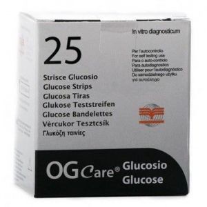 STRISCE MISURAZIONE GLICEMIA OGCARE 25 PEZZI - maxifarmacia.it