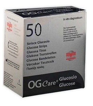 STRISCE MISURAZIONE GLICEMIA OGCARE 50 PEZZI - maxifarmacia.it