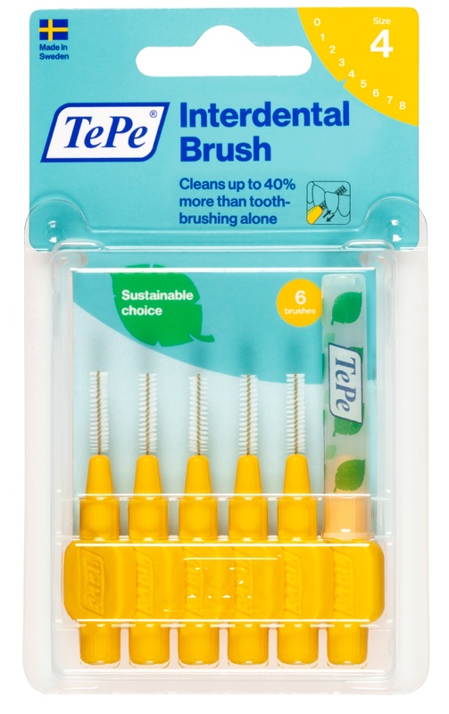 TEPE SCOVOLINO GIALLO 0,7 MM 6 PEZZI - maxifarmacia.it