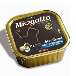 MIOGATTO STERIL PESCE AZZURRO/SALMONE GRAIN FREE 100 G - maxifarmacia.it