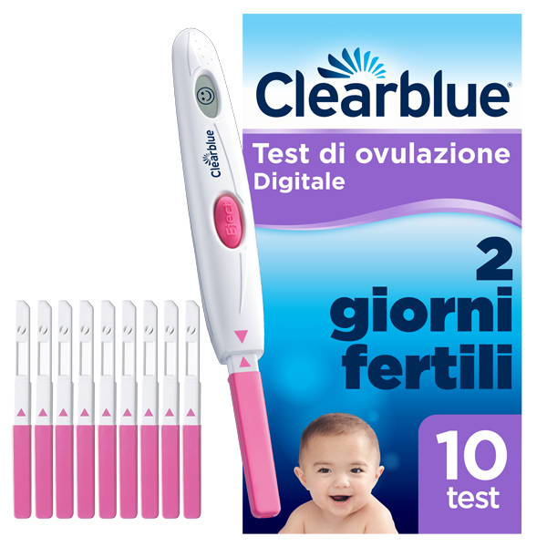 TEST DI OVULAZIONE CLEARBLUE DIGITALE 10 PEZZI - maxifarmacia.it