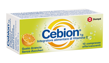 CEBION VITAMINA C SENZA ZUCCHERO GUSTO ARANCIA DA 10 COMPRESSE EFFERVESCENTI - maxifarmacia.it