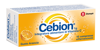 CEBION VITAMINA C GUSTO ARANCIA DA 10 COMPRESSE EFFERVESCENTI  - maxifarmacia.it