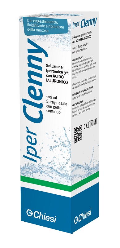 IPER CLENNY SPRAY NASALE EROGAZIONE CONTINUA SOLUZIONE IPERTONICA CON ACIDO IALURONICO 100 ML - maxifarmacia.it