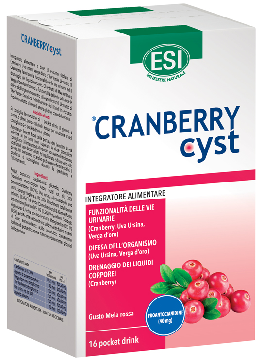 ESI CRANBERRY CYST POCKET DRINK 16 BUSTINE - maxifarmacia.it