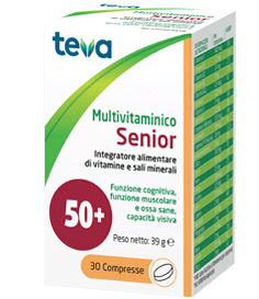 MULTIVITAMINICO SENIOR TEVA 30 COMPRESSE 39 G - maxifarmacia.it