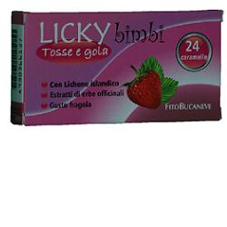 LICKY CARAMELLE BAMBINI PER TOSSE E GOLA FRAGOLA 70 G - maxifarmacia.it