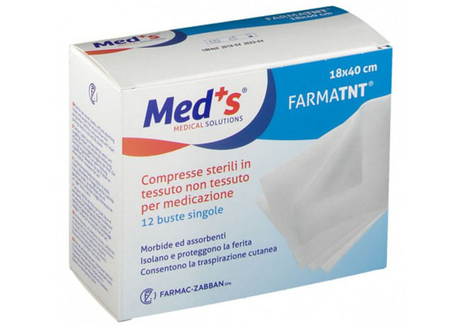 GARZA COMPRESSA MEDS TESSUTO NON TESSUTO 18X40CM 12 PEZZI - maxifarmacia.it