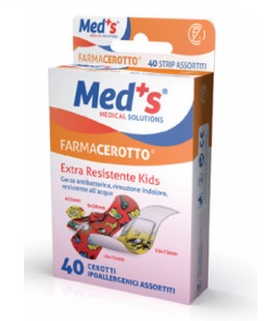 CEROTTO MEDS STRIP KIDS IPOALLERGENICO ASSORTITI 40 PEZZI - maxifarmacia.it