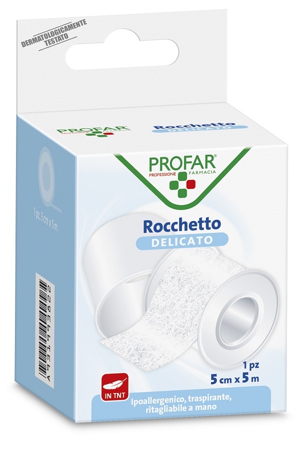 CEROTTO ROCCHETTO TESSUTO NON TESSUTO DELICATO CM 5X5 M PROFAR - maxifarmacia.it