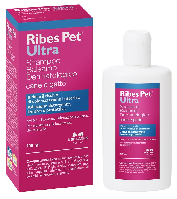 RIBES PET ULTRA SHAMPOO DERMATOLOGICO FLACONE 200 ML - maxifarmacia.it