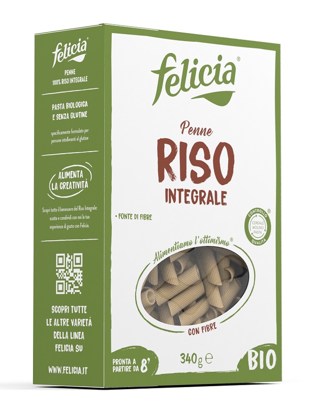 FELICIA BIO RISO INTEGRALE PENNE 340 G - maxifarmacia.it
