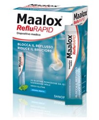 MAALOX REFLURAPID SOSPENSIONE ORALE 20 BUSTINE MONODOSE DA 10 ML - maxifarmacia.it
