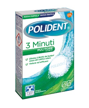 POLIDENT 3 MINUTI 66 COMPRESSE - maxifarmacia.it