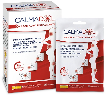 CALMADOL FASCIA RISCALDANTE PACK 6 PEZZI - maxifarmacia.it