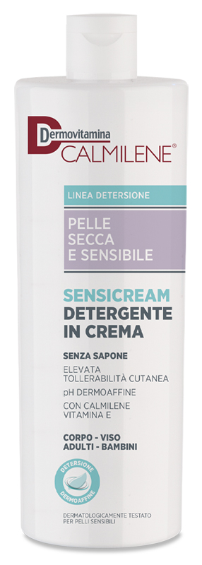 DERMOVITAMINA CALMILENE SENSICREAM DETERGENTE IN CREMA SENZA SAPONE PER PELLE SECCA E SENSIBILE 500 ML - maxifarmacia.it