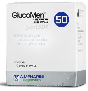 STRISCE MISURAZIONE GLICEMIA GLUCOMEN AREO SENSOR 50 PEZZI - maxifarmacia.it