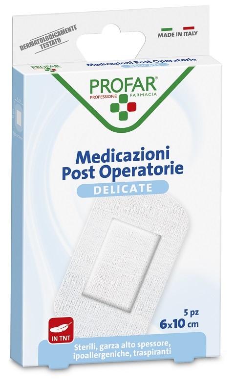MEDICAZIONE POST OPERATORIA STERILE GARZA ANTIADERENTE 6X10 CM 5 PEZZI PROFAR - maxifarmacia.it