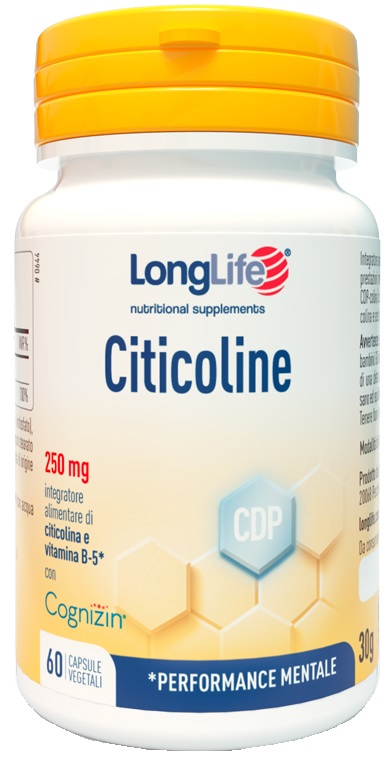 LONGLIFE CITICOLINE 60 CAPSULE VEGETALI DA 500 MG - maxifarmacia.it