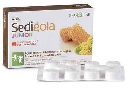 SEDIGOLA APIX PROPOLI JUNIOR FRAGOLA 20 PASTIGLIE BIOSLINE - maxifarmacia.it