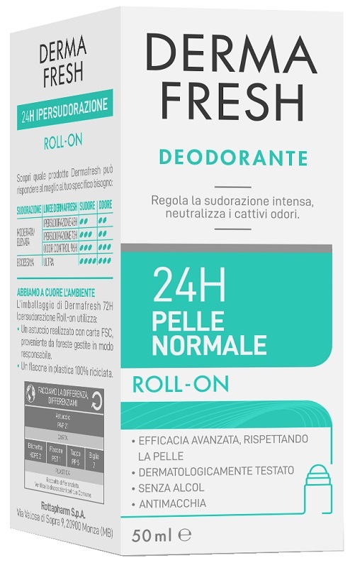 DERMAFRESH 24H PELLE NORMALE ROLL ON 50 ML - maxifarmacia.it