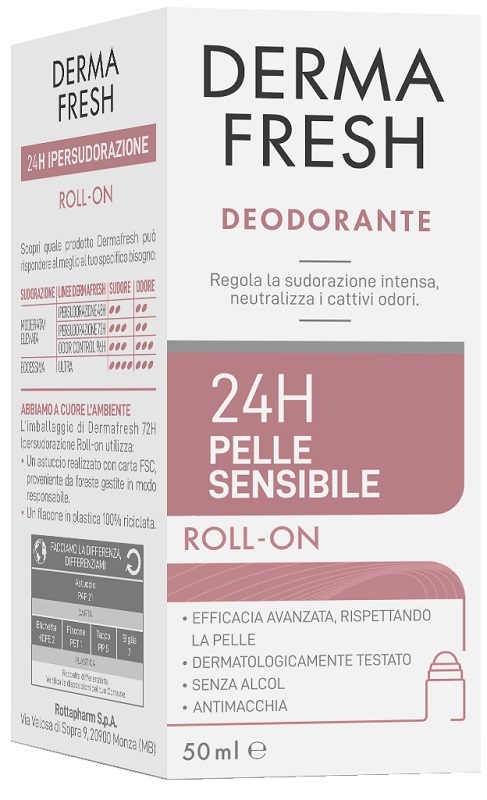 DERMAFRESH 24H PELLE SENSIBILE ROLL ON 50 ML - maxifarmacia.it