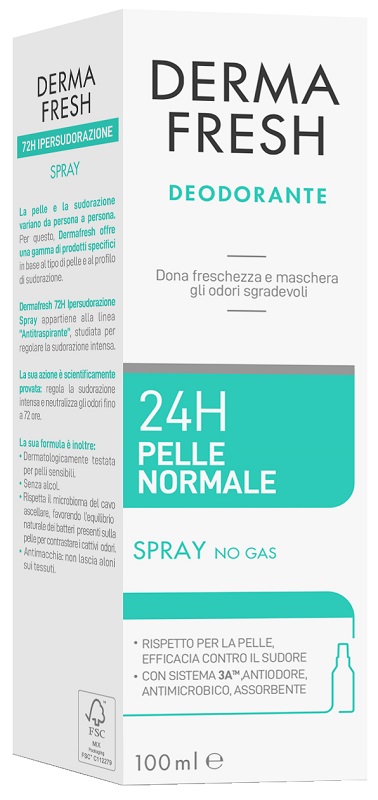 DERMAFRESH 24H PELLE NORMALE SPRAY 100 ML - maxifarmacia.it