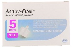 AGO PER PENNA DA INSULINA ACCU-FINE PEN NEEDLE ACCU-CHEK GAUGE 31 X 5MM 100 PEZZI - maxifarmacia.it