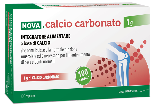 NOVA CALCIO CARBONATO 1 G 100 CAPSULE - maxifarmacia.it