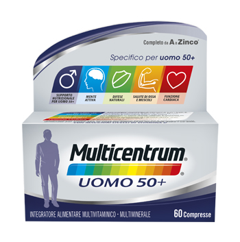 MULTICENTRUM UOMO 50+ 60 COMPRESSE - maxifarmacia.it