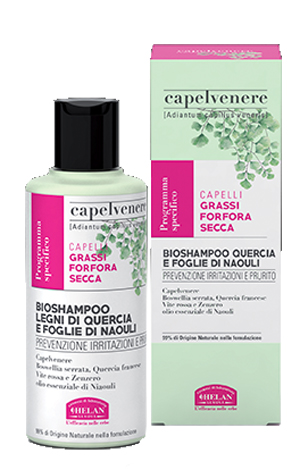 CAPELVENERE BIOSHAMPOO AI LEGNI DI QUERCIA E FOGLIE DI NAOULI 200 ML - maxifarmacia.it