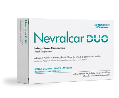 NEVRALCAR DUO 60 COMPRESSE DEGLUTIBILI A RILASCIO MODIFICATO SENZA GLUTINE SENZA LATTOSIO - maxifarmacia.it