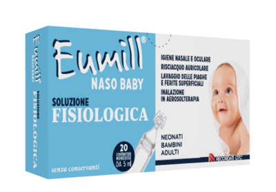 EUMILL NASO BABY SOLUZIONE FISIOLOGICA 20 FLACONCINI MONODOSE 5ML - maxifarmacia.it