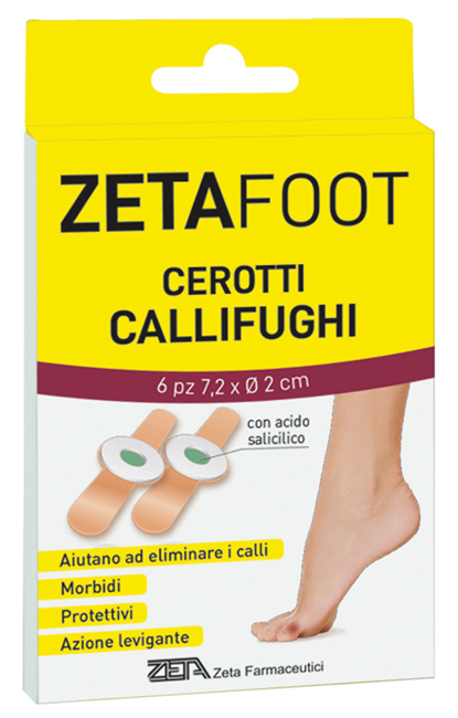 ZETAFOOT CEROTTO CALLIFUGO DISCHETTO CENTRALE 6 PEZZI - maxifarmacia.it