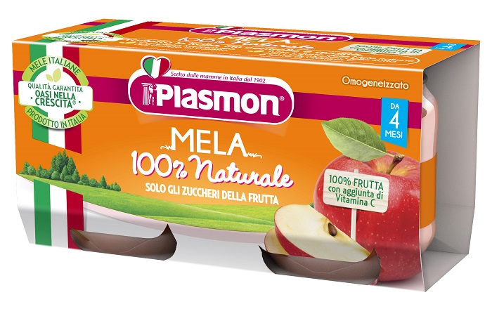 PLASMON OMOGENEIZZATO MELA 2 X 80 G - maxifarmacia.it