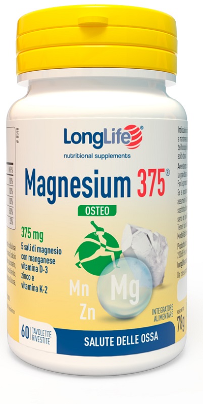 LONGLIFE MAGNESIUM 375 OSTEO 60 TAVOLETTE - maxifarmacia.it
