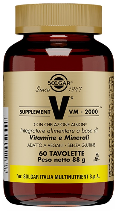 SOLGAR SUPPLEMENT VM 2000 60 TAVOLETTE - maxifarmacia.it