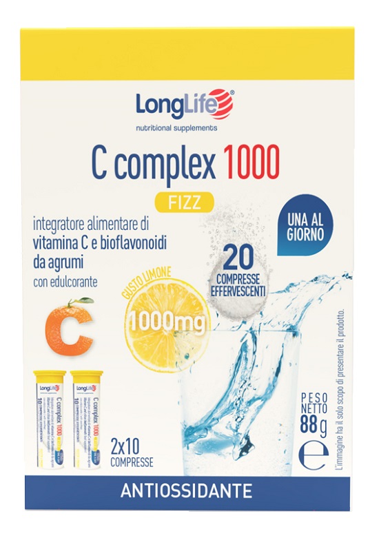 LONGLIFE C COMPLEX 1000 FIZZ 20 COMPRESSE EFFERVESCENTI - maxifarmacia.it