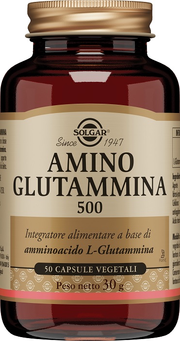 SOLGAR AMINO GLUTAMMINA 500 da 50 CAPSULE VEGETALI - maxifarmacia.it