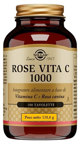 SOLGAR ROSE VITA C 1000 da 100 TAVOLETTE - maxifarmacia.it